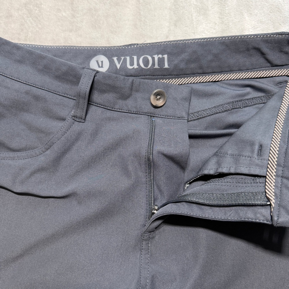 Vuori Mens Meta Pants Charcoal Gray Slim Fit 5-Pocket Performance Chino 28x32 - Picture 4 of 9